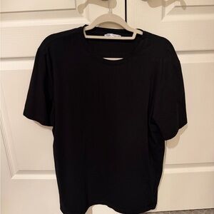 Zara Black Crew Neck Short Sleeve T-Shirt